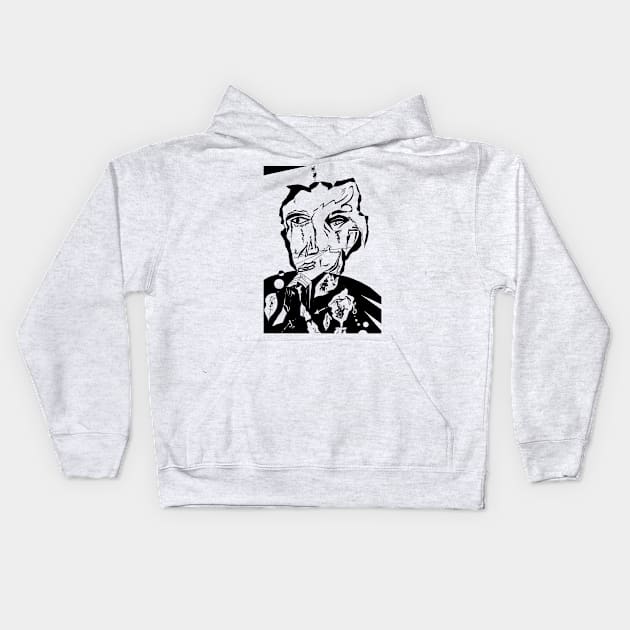 The thinker Kids Hoodie by FranciscoCapelo